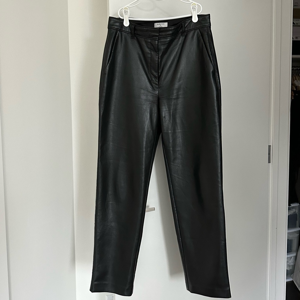 Aritzia Babaton Command Pant Mid-rise Vegan Leather Pants